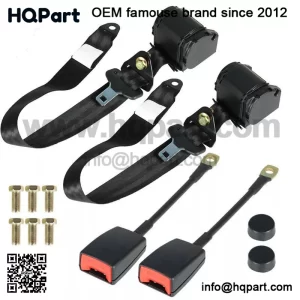 Seat Belt Universal Safety 2 Sets 3 Point Retractable Truck Strap Seatbelt AU