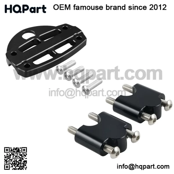 For Yamaha Raptor 700R Handlebar Clamp With Key Guard + Handlebar Riser Clamps