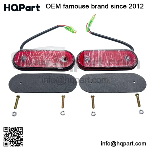 Red Side 20 LED Rear Tail Marker Lights Oval X2 12V 24V Neon Trailer Truck Lorry