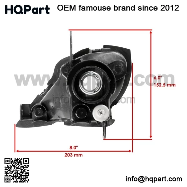 Front Fender Right Headlight & Bracket For Yamaha Raptor 700 YFM700 2006-2012 - Image 3