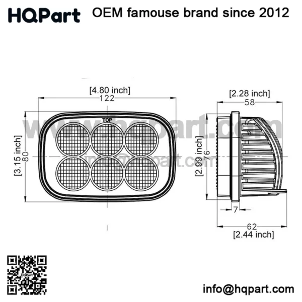 30W LED Work Light For Case Skid Steer Loader(s) 84306268, 84306271, 84306337 - Image 2