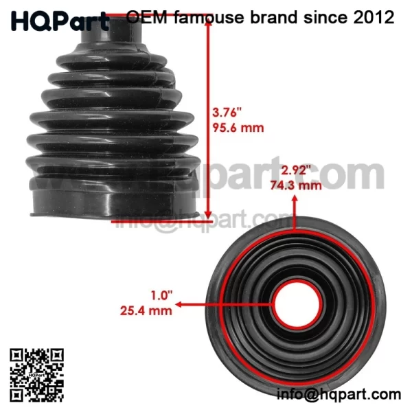 Front Axle Inner & Outer CV Boot For Polaris Ranger EV Full Size Premium 2023-24 - Image 3