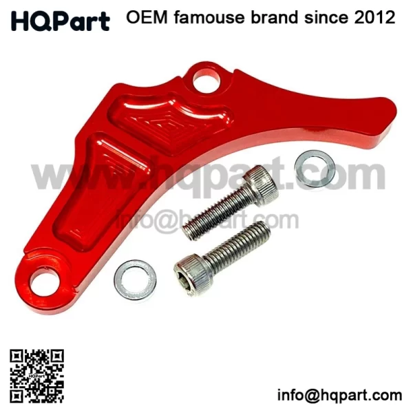 Yamaha YFZ450 Red Motor Engine Case Saver Chain Guard Billet CNC 2004-2013 - Image 2