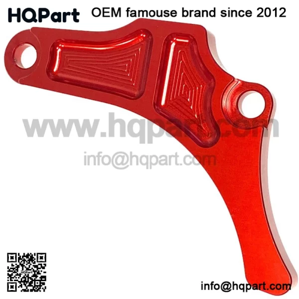 Yamaha YFZ450 Red Motor Engine Case Saver Chain Guard Billet CNC 2004-2013 - Image 4