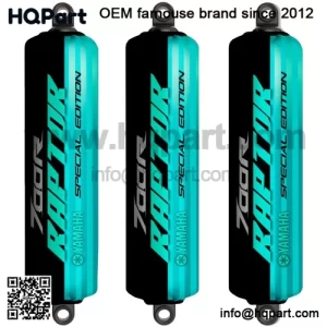 Turquoise & Black Shock Covers for Yamaha Raptor YFM700R [Special Edition]