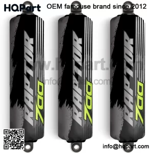 Armor Black Grey Shock Covers for Yamaha Raptor YFM700R [Special Edition](Set 3)