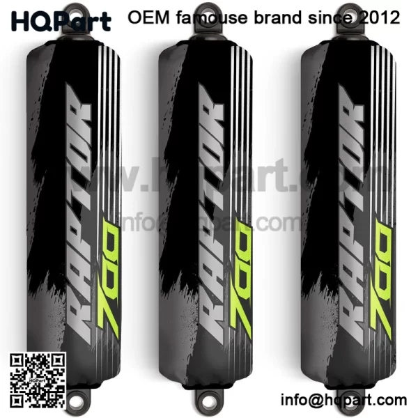 Armor Black Grey Shock Covers for Yamaha Raptor YFM700R [Special Edition](Set 3)