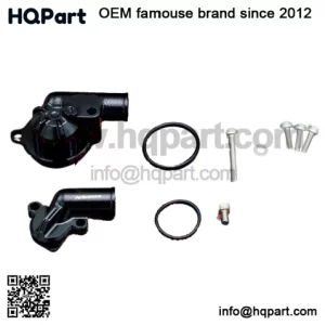 Water pump housing cover inlet outlet Yamaha Raptor 700 700R Black