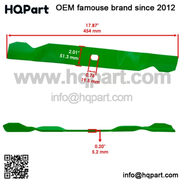 1910917 1765196 Deck Blade 17.87" & Bolt For Cub Cadet For MTD For Troy-Bilt - Image 2