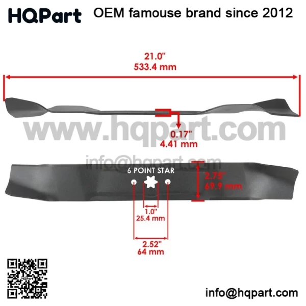 942-0616A 112-0315 112-0330 42" Deck Blade & Nut For Toro LX420 423 425 426 427 - Image 2