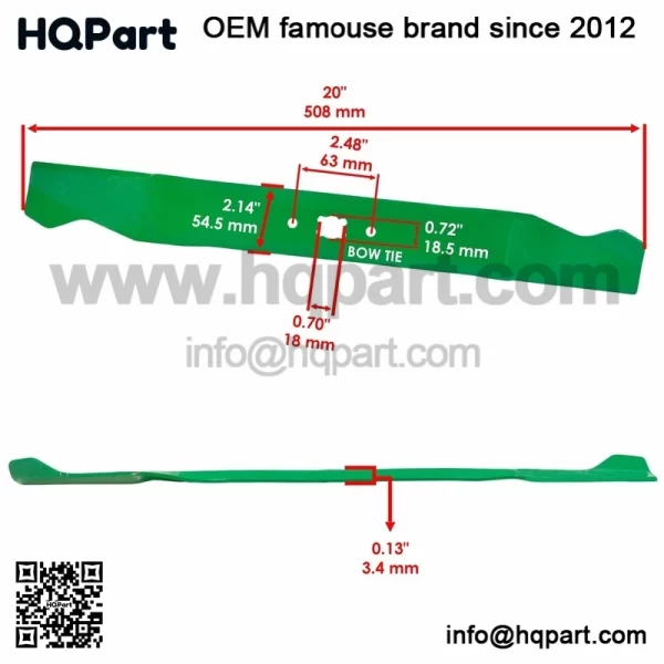 490-100-M115 742-0640 942-064 6439 336-665 High Lift Blade for MTD 20 in - Image 2