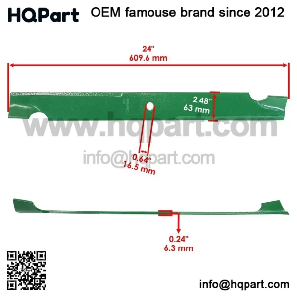 038-7202-00 038-7230-00 30227-72H 50-4005 Deck Blade for Bad Boy Exmark Windsor - Image 2