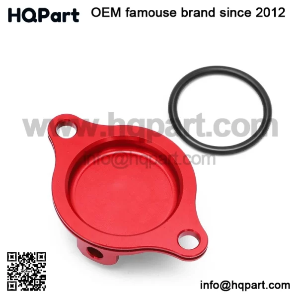 Aluminum Oil Filter Cover w/ Oring Anodized For HONDA TRX450R TRX450ER 2006-2014 - Image 2