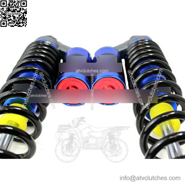 PERFORMANCE FRONT AIR SHOCKS ABSORBER PAIR SET FOR YAMAHA YFZ450 ATV BLUE NITRO - Image 2