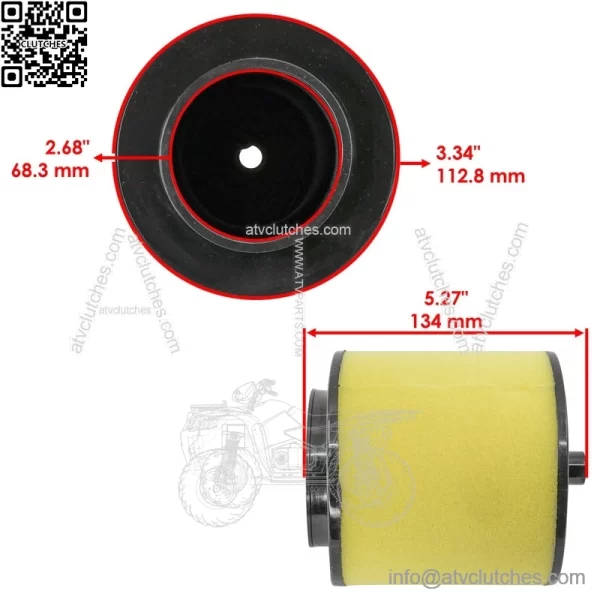 Air Filter For Honda Foreman 450 4x4 ES TRX450ES TRX450FE 1998-2004 ATV - Image 2