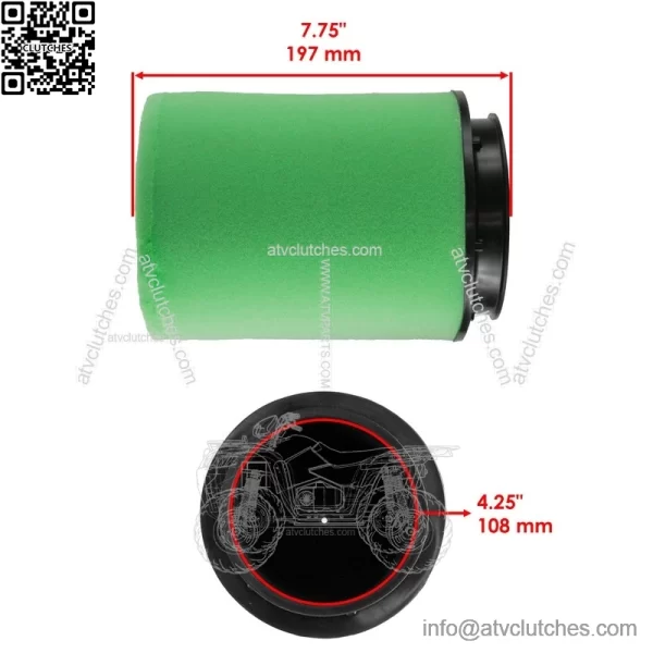Air Filter Cleaner Element fits Honda TRX450ER Electric Start/ TRX450R 2006-2014 - Image 2