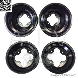 BLACK A5 10" FRONT 9" REAR WHEELS RIMS YAMAHA YFZ450 BANSHEE RAPTOR 700 660