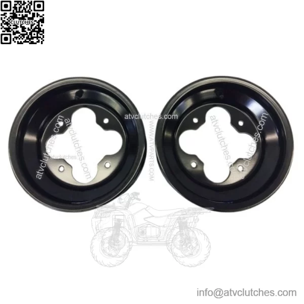 BLACK A5 10" FRONT 9" REAR WHEELS RIMS YAMAHA YFZ450 BANSHEE RAPTOR 700 660 - Image 2