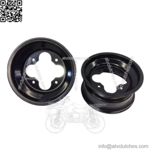 BLACK A5 10" 3+2 FRONT ALUMINUM ROLLED LIP WHEELS RIMS YFZ450 YFZ450R RAPTOR