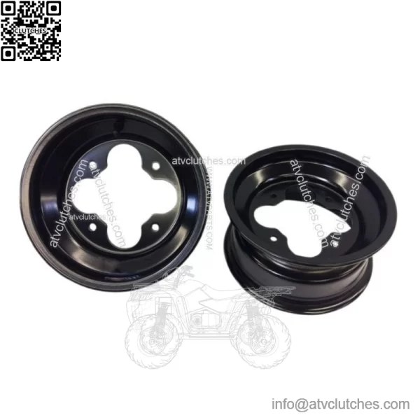 BLACK A5 10" 3+2 FRONT ALUMINUM ROLLED LIP WHEELS RIMS YFZ450 YFZ450R RAPTOR