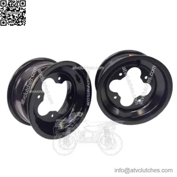 BLACK A5 10" 3+2 FRONT ALUMINUM ROLLED LIP WHEELS RIMS YFZ450 YFZ450R RAPTOR - Image 3