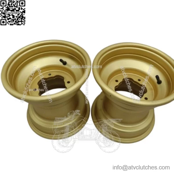 2 x 9" rear aluminum wheels rims 4x115 Yamaha Banshee Raptor 700 YFZ450r GOLD - Image 3