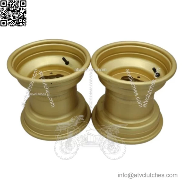 2 x 9" rear aluminum wheels rims 4x115 Yamaha Banshee Raptor 700 YFZ450r GOLD - Image 4