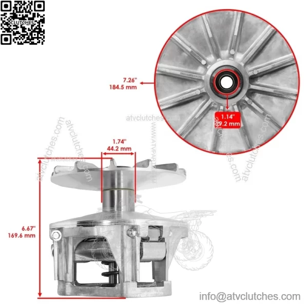 1323320 7520531 Primary Clutch W/ Removing Tool For Polaris General 1000 2017 - Image 2