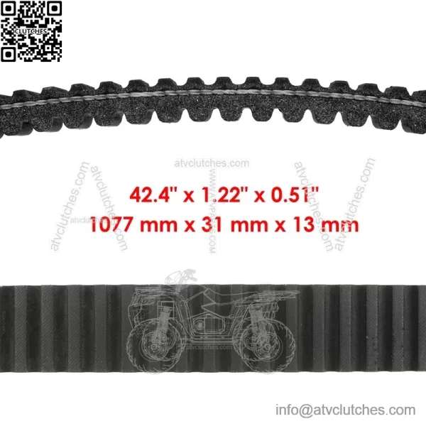 49094-0045 Clutch Converter Aramid Belt For Kawasaki Mule 3000 3010 KAF620 01-08 - Image 2