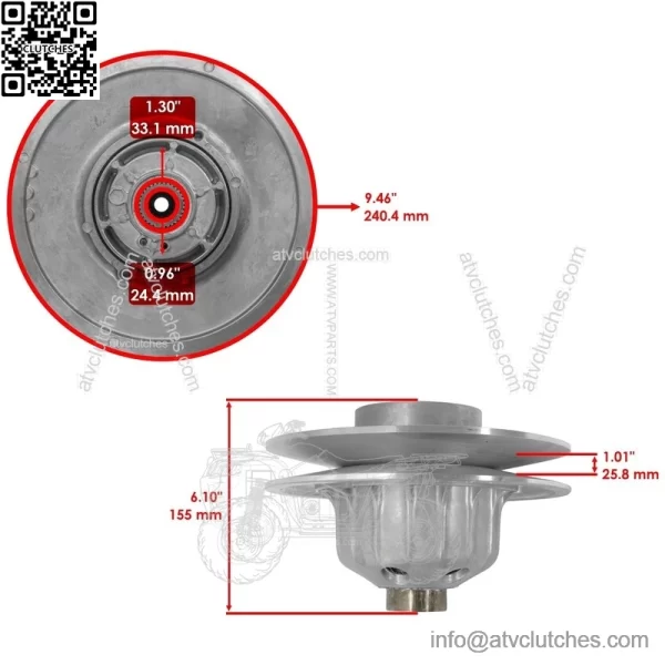 49094-0045 Clutch Converter Aramid Belt For Kawasaki Mule 3000 3010 KAF620 01-08 - Image 3