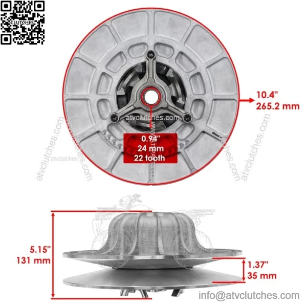 Primary & Secondary Clutch w/ Belt For Polaris RZR Turbo 4 2019 / RS1 2018-2022 - Image 3