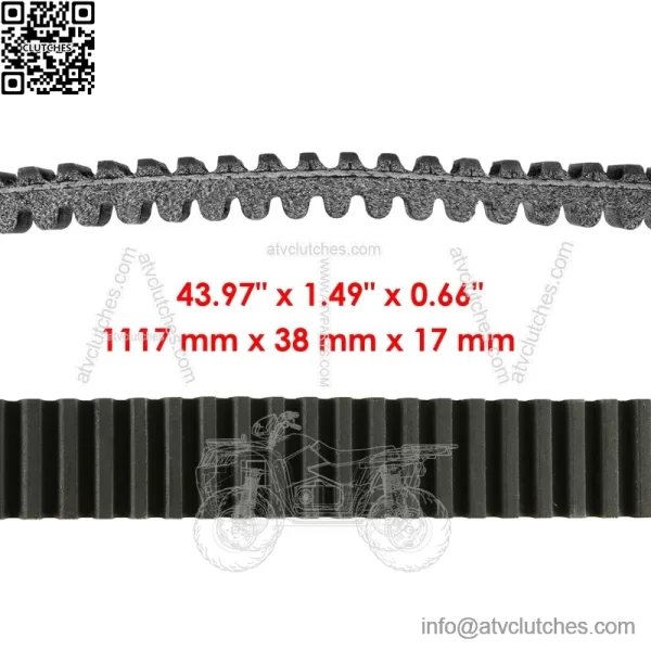 Secondary Clutch & Belt For Polaris RZR TURBO 4 19 TURBO S 20 1323394 3211202 - Image 3
