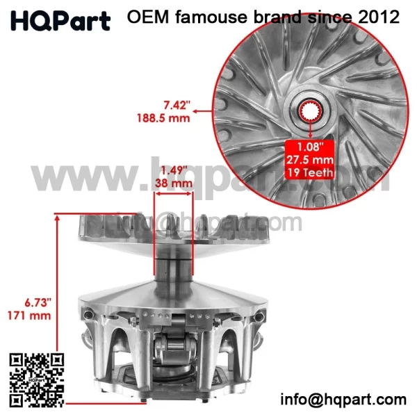 Primary Drive Clutch For Kawasaki Teryx 800 KRF800 2016-2023 49093-0049 - Image 2