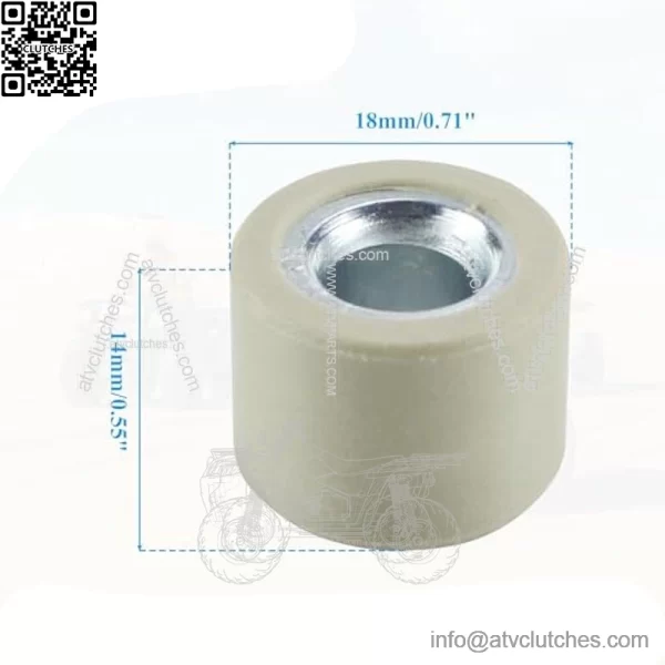 18x14mm/0.71"x0.55" GY6 Sliding Roller Weights 15g/0.033lb for 180-230cc Chinese Scooter Moped ATV Go Kart 4-Stroke Engine - Image 2