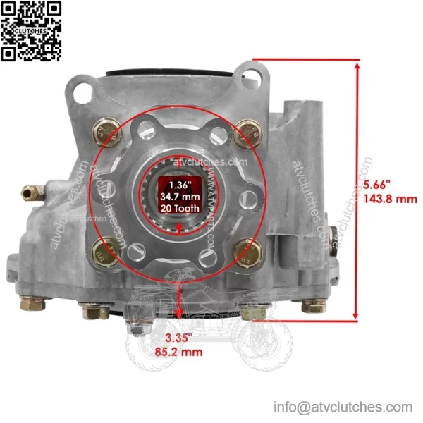 Complete Rear Differential for Yamaha Grizzly 660 YFM660F 4WD 2002-2005 07 08 - Image 3