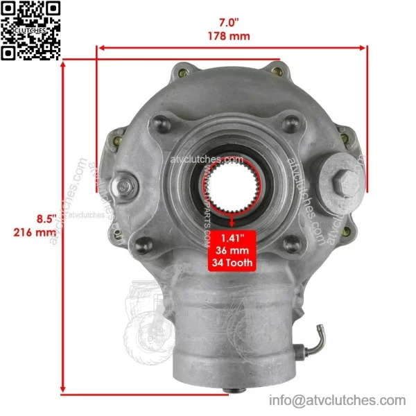 Rear Differential for Honda Rancher 420 TRX420FE 4WD Electric Shift 2007-2013 - Image 2