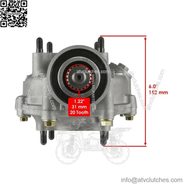 Rear Differential for Honda Rancher 420 TRX420FE 4WD Electric Shift 2007-2013 - Image 3