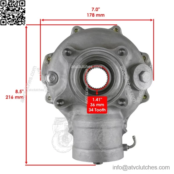Rear Differential & Prop Shaft For Honda Rancher 420 TRX420FM 4x4 2007-2013 - Image 2