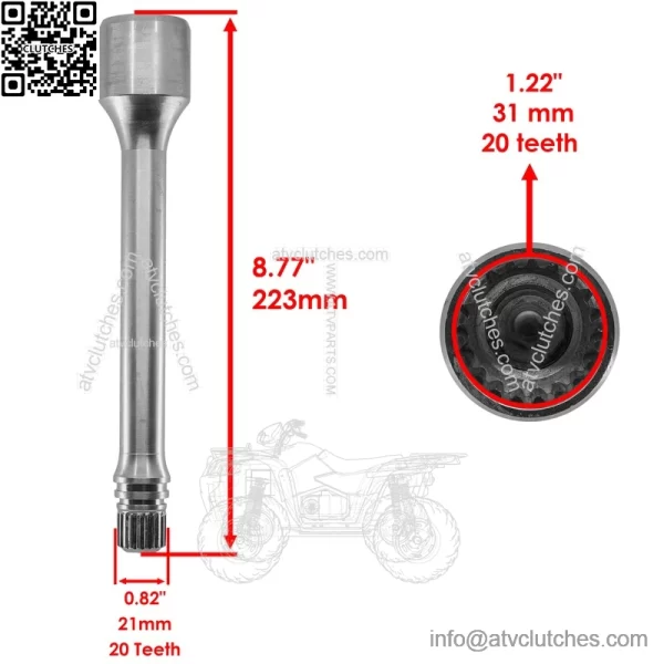 Rear Differential & Prop Shaft For Honda Rancher 420 TRX420FM 4x4 2007-2013 - Image 4