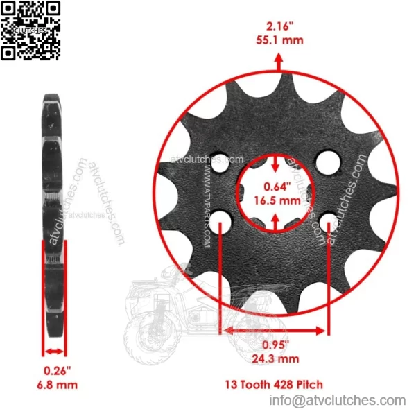 Front Rear Drive Chain Sprocket for Husaberg FC400 1999 /  FC501 1999 - Image 2