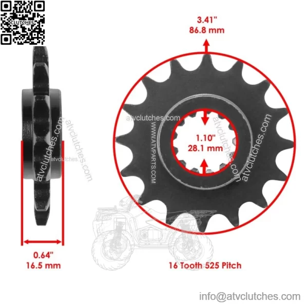 Front Rear Drive Chain Sprocket for Husaberg FC501 1994 / FC600 1994 - Image 2