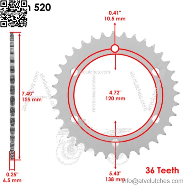 Drive Chain Sprockets For Honda CBR300R 2015-2020 41201-K33-D00 23801-KYJ-940 - Image 2