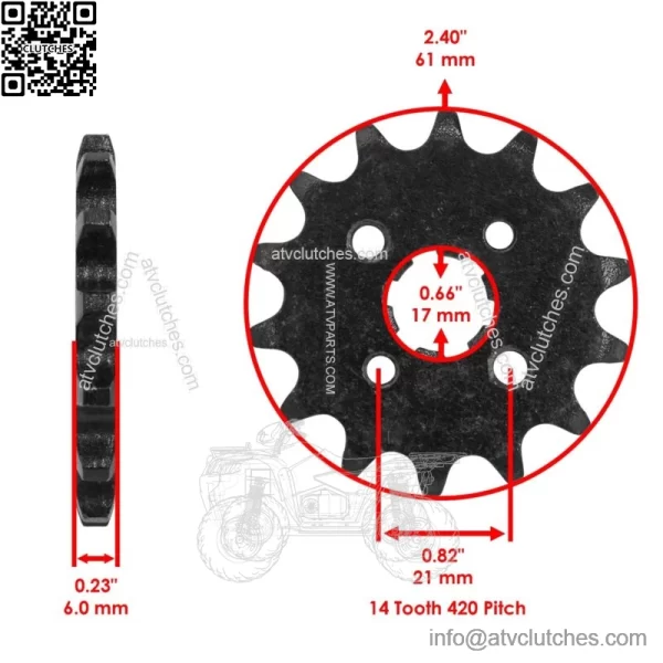 Front Rear Drive Chain Sprocket for Husaberg FS600E 1999 / FX600E 1999 - Image 2