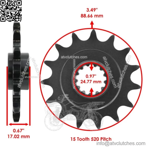 Front Rear Drive Chain Sprocket for Husaberg FC501 FC600 FE350 FE350E 1996 - Image 2