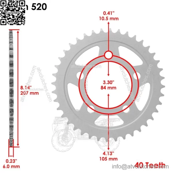 Front Rear Drive Chain Sprocket for Husaberg FC501 FC600 FE350 FE350E 1996 - Image 3