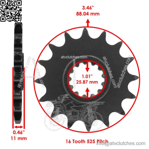 Drive Chain Sprockets For Yamaha YZF-R1 YZF-R1M 2015-2025 2CR-25441-00-00 - Image 2