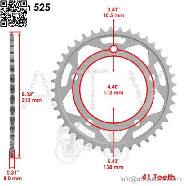 Drive Chain Sprockets For Yamaha YZF-R1 YZF-R1M 2015-2025 2CR-25441-00-00 - Image 3