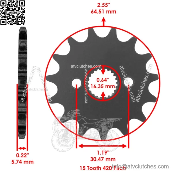 Drive Chain Sprockets For Honda CR85R 2003-2007 41201-GBF-K00 23800-GCF-A20 - Image 3