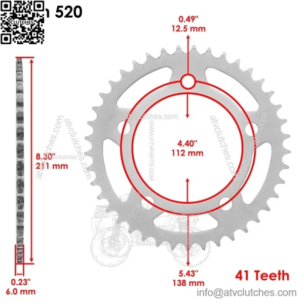 Rear Wheel Chain Sprocket For Honda CB500 13-21 / CBR500R 13-2021 / NC750X 21-22 - Image 2