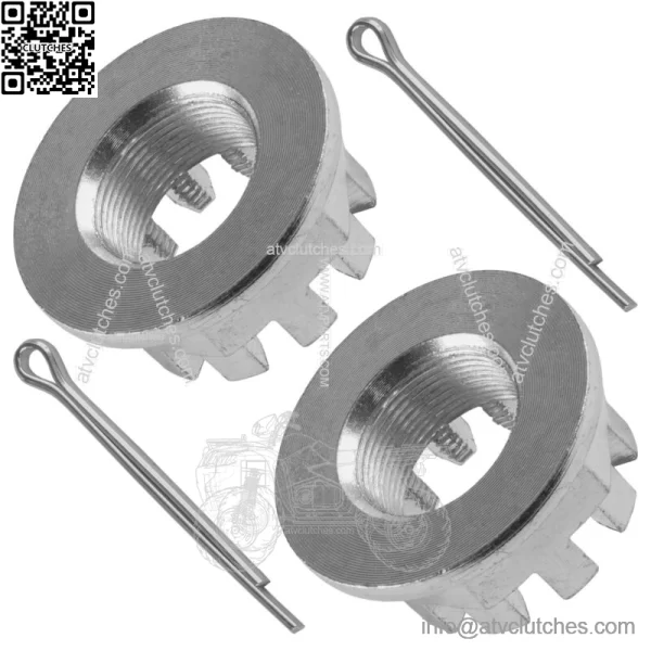 Set of 2 Rear Axle Nuts W/Pin For Honda TRX450S TRX450ES Foreman 450 1998-2001 - Image 4